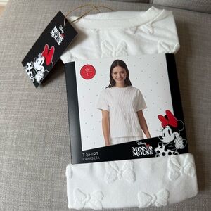 Disney Minnie Mouse White T-Shirt‎ Sz L NWT